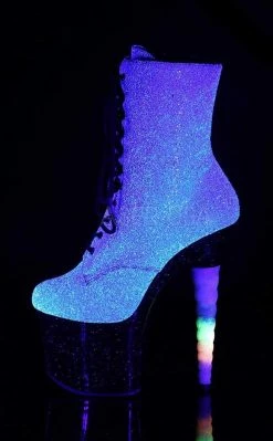 Pleaser Pole Shoes UNICORN-1020G Iridescent Glitter Ankle Boots 9 Pleaser Pole Shoes UNICORN-1020G Iridescent Glitter Ankle Boots