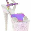 Pleaser UNICORN-711LG Purple Hologram And Glitter Heels 1 Pleaser UNICORN-711LG Purple Hologram And Glitter Heels