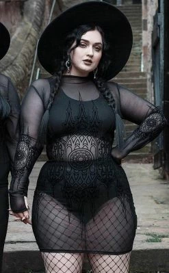 Killstar Clothing Unholy Matrimony Mesh Dress