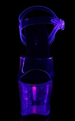 Pleaser Unicorn-708 Black/Clear Heels Pole Shoes