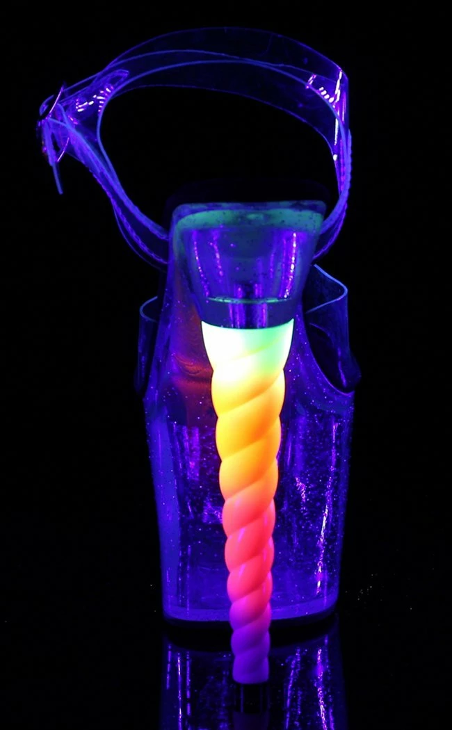 Pleaser Unicorn-708 Black/Clear Heels Pole Shoes 6 Pleaser Unicorn-708 Black/Clear Heels Pole Shoes