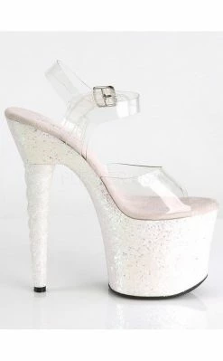 Pleaser Pole Shoes Unicorn-708LG Opal Glitter Heels
