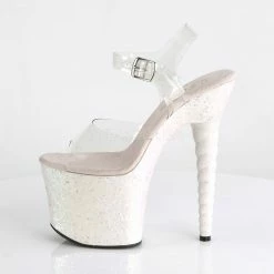 Pleaser Pole Shoes Unicorn-708LG Opal Glitter Heels