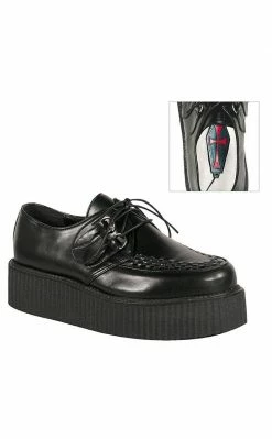 Demonia V-CREEPER-502 Black Vegan Leather Creepers