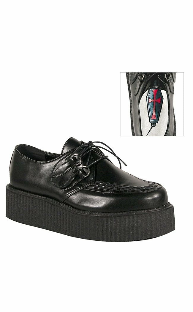 Demonia V-CREEPER-502 Black Vegan Leather Creepers 3 Demonia V-CREEPER-502 Black Vegan Leather Creepers