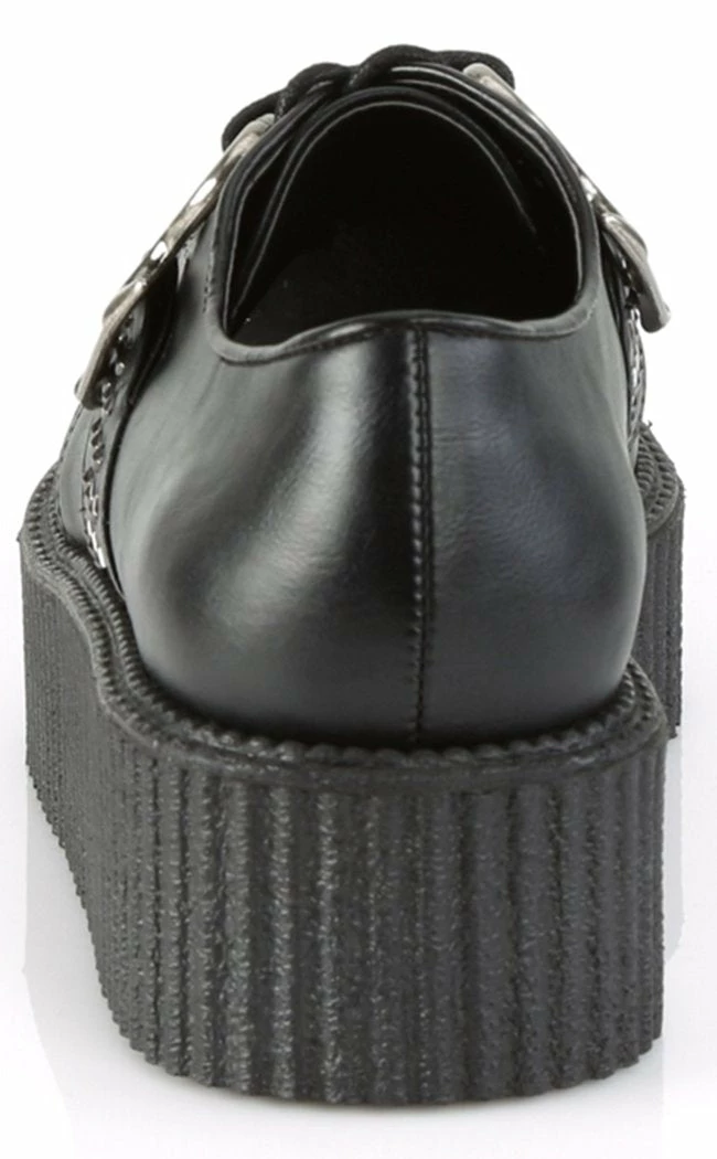 Demonia V-CREEPER-516 Black Vegan Leather Creepers Shoes 6 Demonia V-CREEPER-516 Black Vegan Leather Creepers Shoes