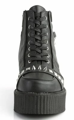 Demonia V-CREEPER-565 Black Vegan Leather Creeper Ankle Boots Shoes