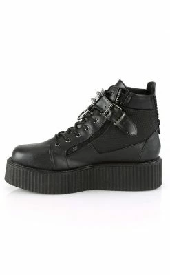 Demonia V-CREEPER-566 Black Vegan Leather Creeper Ankle Boots 9 Demonia V-CREEPER-566 Black Vegan Leather Creeper Ankle Boots