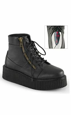 Demonia V-CREEPER-571 Black Vegan Leather Creeper Boots