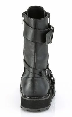 Demonia VALOR-220 Black Vegan Leather Boots Shoes