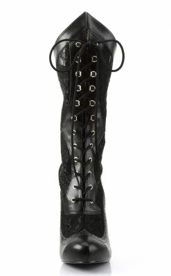 Funtasma VICTORIAN-116X Blk Pu-Lace Boots