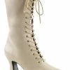 Funtasma VICTORIAN-120 Cream Pu Boots