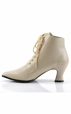 Funtasma VICTORIAN-35 Cream Pu Boots