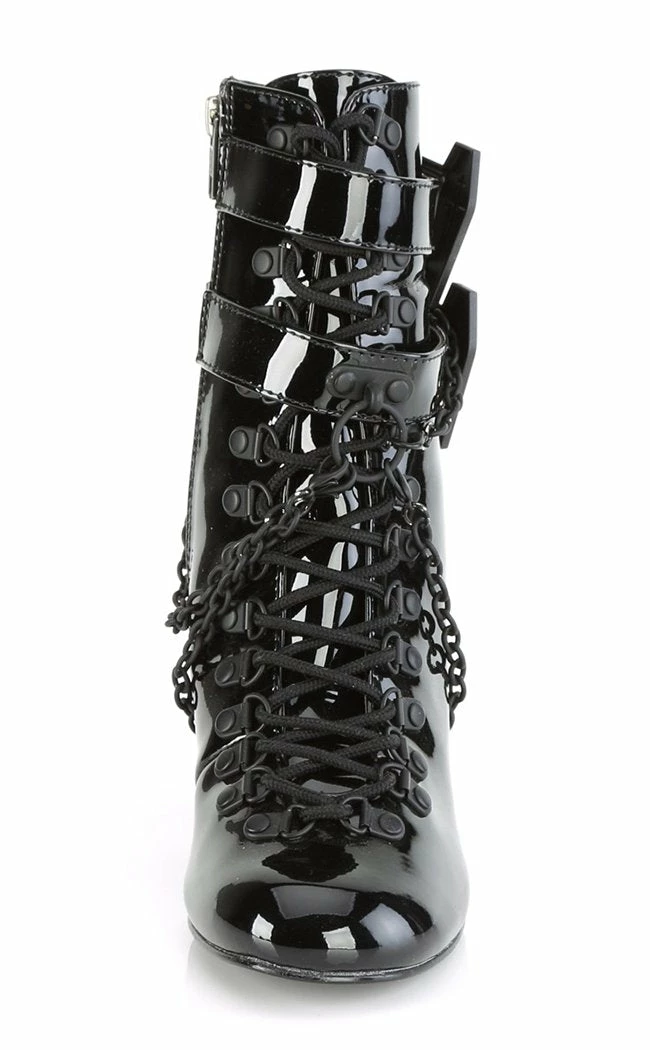 Demonia VIVIKA-128 Black Patent Ankle Boots 4 Demonia VIVIKA-128 Black Patent Ankle Boots