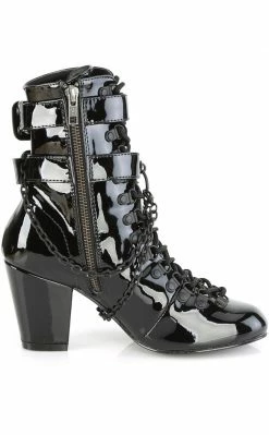 Demonia VIVIKA-128 Black Patent Ankle Boots 11 Demonia VIVIKA-128 Black Patent Ankle Boots