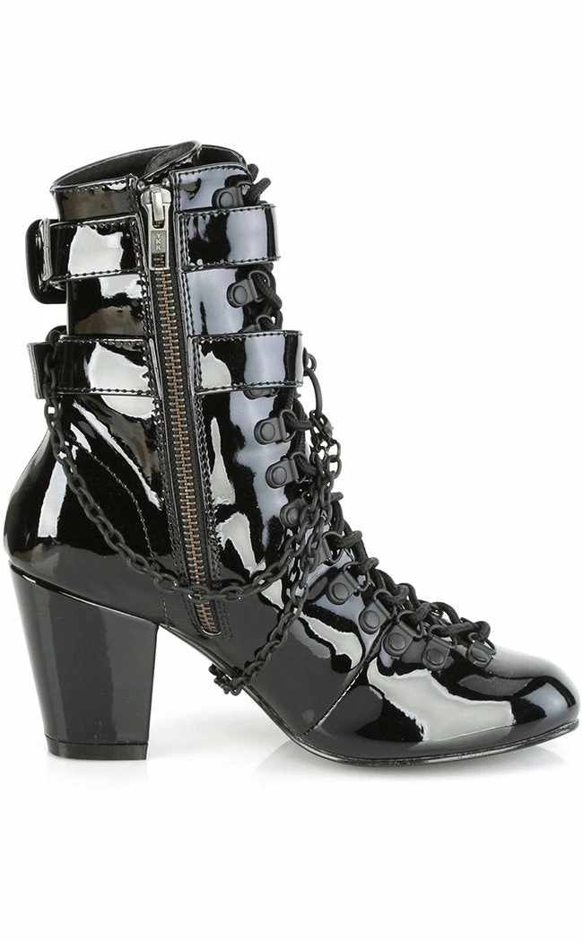 Demonia VIVIKA-128 Black Patent Ankle Boots 7 Demonia VIVIKA-128 Black Patent Ankle Boots