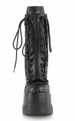 Demonia VOID-118 Black Vegan Leather Platform Boots Shoes