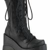 Demonia VOID-118 Black Vegan Leather Platform Boots Shoes 1 Demonia VOID-118 Black Vegan Leather Platform Boots Shoes