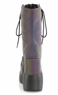 Demonia VOID-118 Green Reflective Platform Boots 10 Demonia VOID-118 Green Reflective Platform Boots