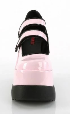 Demonia Shoes VOID-37 Baby Pink Patent Mary Jane Wedges 9 Demonia Shoes VOID-37 Baby Pink Patent Mary Jane Wedges