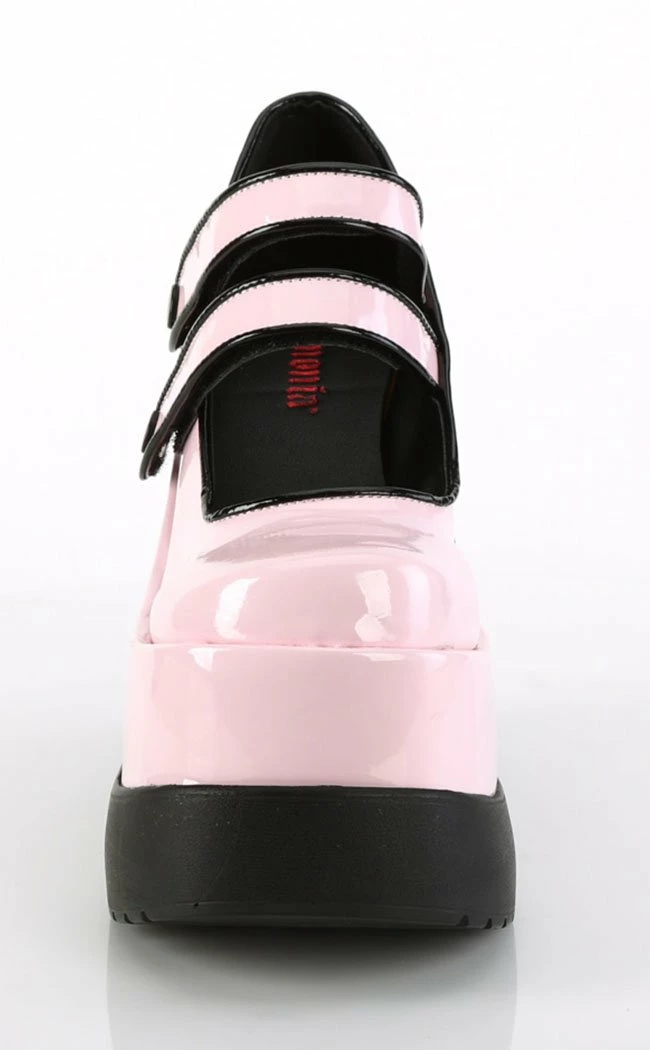 Demonia Shoes VOID-37 Baby Pink Patent Mary Jane Wedges 5 Demonia Shoes VOID-37 Baby Pink Patent Mary Jane Wedges