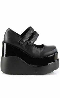Demonia VOID-37 Black Vegan Mary Jane Wedges 11 Demonia VOID-37 Black Vegan Mary Jane Wedges