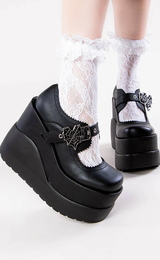 Demonia VOID-38 Matte Black Mary Jane Wedges 3 Demonia VOID-38 Matte Black Mary Jane Wedges