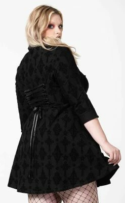 Killstar Clothing Vanda Flocked Collar Dress 13 Killstar Clothing Vanda Flocked Collar Dress