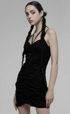 Punk Rave Velika Bodycon Dress | Black Clothing