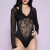 Music Legs Clothing Velma Lace Teddy