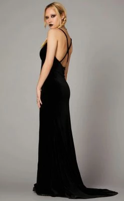 Black Friday Velour Goth Formal Dress | Black Clothing