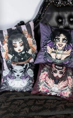 Rose Demon Velvet Cushion Cover | Death Before Decaf Home & Gifts