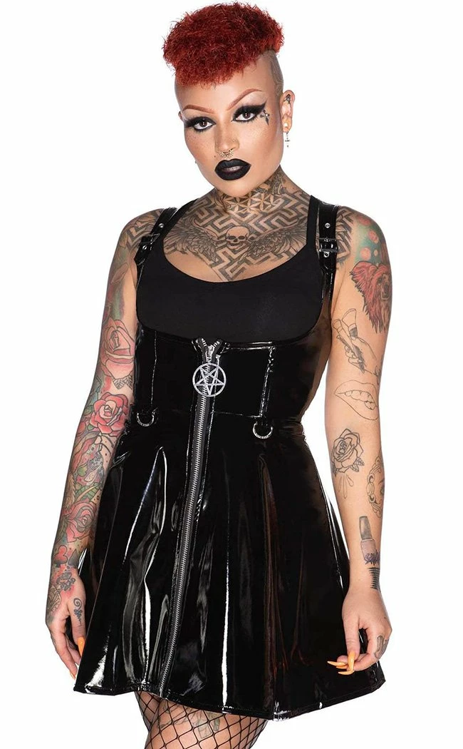 Killstar Vexellent Gloss Harness Dress Clothing 4 Killstar Vexellent Gloss Harness Dress Clothing