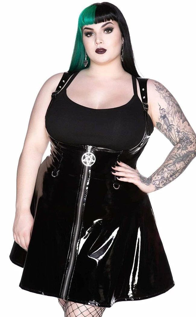 Killstar Vexellent Gloss Harness Dress Clothing 3 Killstar Vexellent Gloss Harness Dress Clothing