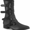 Demonia WARLOCK-110-B Black Vegan Winklepicker Bat Boots Shoes 1 Demonia WARLOCK-110-B Black Vegan Winklepicker Bat Boots Shoes