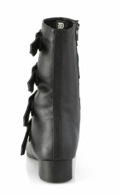 Demonia WARLOCK-110-C Black Vegan Winklepicker Coffin Boots