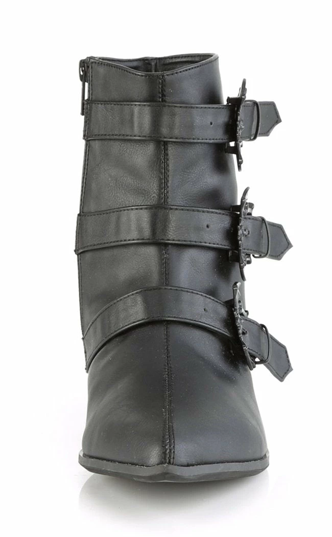 Demonia WARLOCK-50-B Black Vegan Winklepicker Bat Boots Shoes 4 Demonia WARLOCK-50-B Black Vegan Winklepicker Bat Boots Shoes