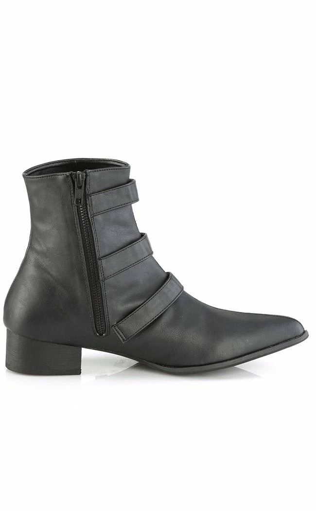 Demonia WARLOCK-50-B Black Vegan Winklepicker Bat Boots Shoes 7 Demonia WARLOCK-50-B Black Vegan Winklepicker Bat Boots Shoes