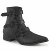 Demonia WARLOCK-50-B Black Vegan Winklepicker Bat Boots Shoes 1 Demonia WARLOCK-50-B Black Vegan Winklepicker Bat Boots Shoes