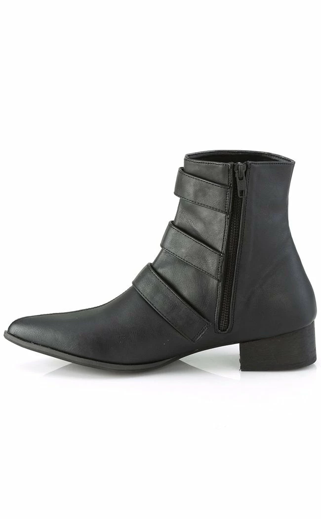 Demonia WARLOCK-50-C Black Vegan Winklepicker Coffin Boots Shoes 5 Demonia WARLOCK-50-C Black Vegan Winklepicker Coffin Boots Shoes