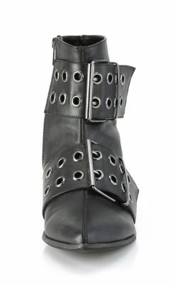 Demonia Shoes WARLOCK-55 Black Vegan Winklepicker Boots