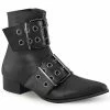 Demonia Shoes WARLOCK-55 Black Vegan Winklepicker Boots 2 Demonia Shoes WARLOCK-55 Black Vegan Winklepicker Boots