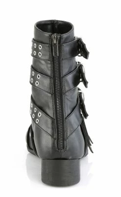 Demonia Shoes WARLOCK-70 Black Matte Winklepicker Boots