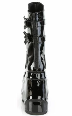 Demonia Shoes WAVE-150 Black Patent Platform Boots 16 Demonia Shoes WAVE-150 Black Patent Platform Boots