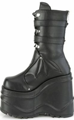Demonia WAVE-150 Black Vegan Leather Platform Boots 9 Demonia WAVE-150 Black Vegan Leather Platform Boots