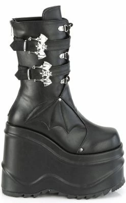 Demonia WAVE-150 Black Vegan Leather Platform Boots 11 Demonia WAVE-150 Black Vegan Leather Platform Boots