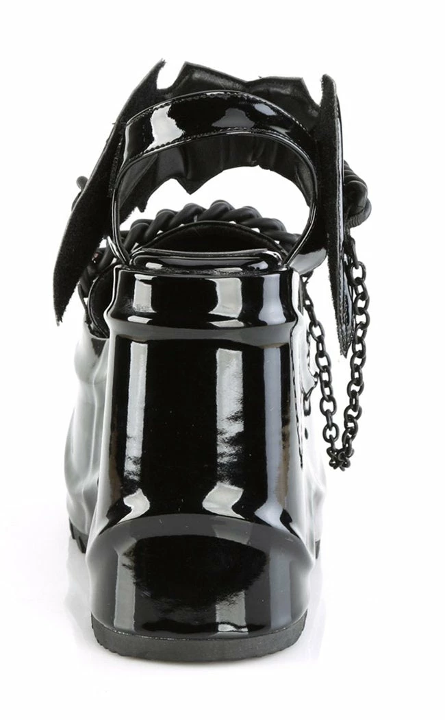 Demonia WAVE-20 Black Patent Leather Platform Sandals 6 Demonia WAVE-20 Black Patent Leather Platform Sandals