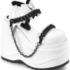 Demonia WAVE-20 White Vegan Leather Platform Sandals Shoes 1 Demonia WAVE-20 White Vegan Leather Platform Sandals Shoes