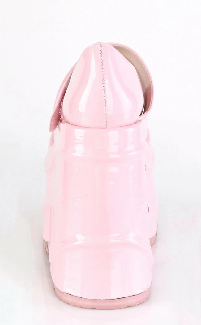 Demonia WAVE-32 Baby Pink Holographic Platform Mary Janes 6 Demonia WAVE-32 Baby Pink Holographic Platform Mary Janes