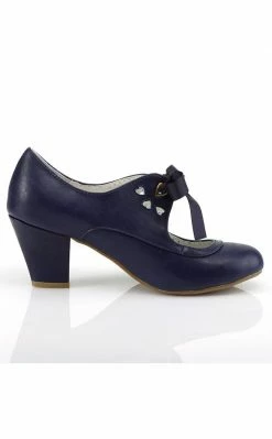 Pin Up Couture WIGGLE-32 Navy Blue Faux Leather Heels (AU Stock) 11 Pin Up Couture WIGGLE-32 Navy Blue Faux Leather Heels (AU Stock)